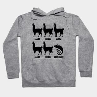 Llama Llama Llama Llama Llama Chameleon (Black) Hoodie